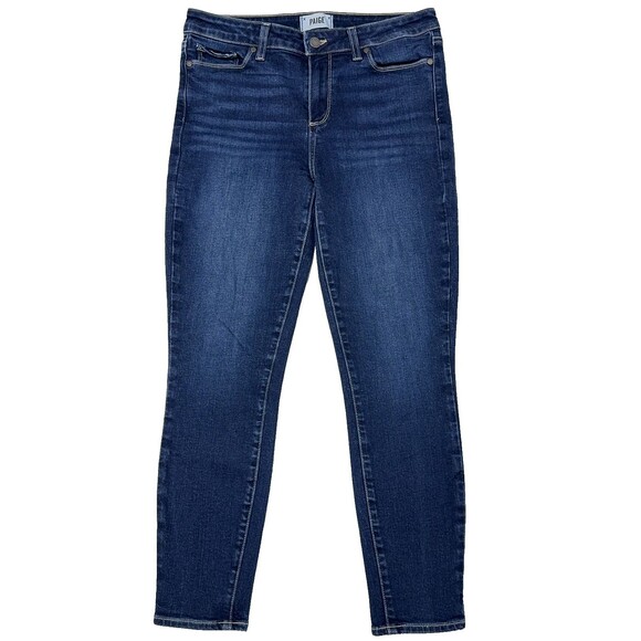 Paige Anthropologie Verdugo Ankle Jeans Dark Wash Mid Rise Women’s Size 30 (J2) - Picture 1 of 9